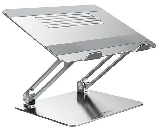 Поставка за лаптоп Nillkin ProDesk Adjustable Stand Silver (57983104495), алуминий, от 11"(27,94 cm) до 17"(43,18 cm), гумирано покритие, сребриста