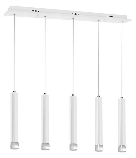 LED Висящ полилей ALBA 5xLED/25W/230V бял