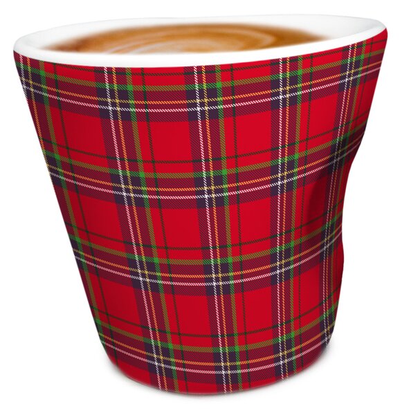 Nerthus Порцеланова чаша за кафе “RED TARTAN“ - 100 мл