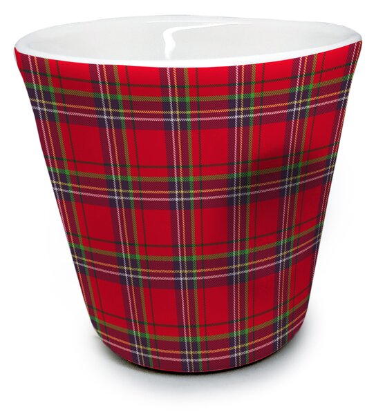 Nerthus Порцеланова чаша за кафе “RED TARTAN“ - 100 мл