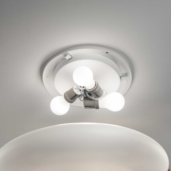 Ideal Lux - Таванно осветително тяло SMARTIES 3xE27/42W/230V Ø 50 см бяло