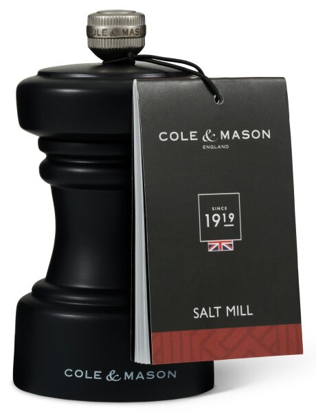 COLE & MASON Мелничка за сол “HOXTON“ - 10,4 см. - цвят черен
