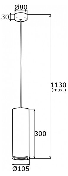 Argon 4246 - Висящ полилей LINEA 1xE27/15W/230V месинг/черен