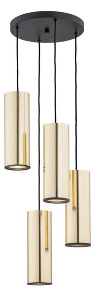 Argon 1693 - Висящ полилей LINEA 4xE27/15W/230V месинг/черен