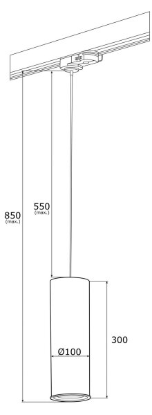 Argon 4318 - Висящ полилей от резсова система DELF 1xЕ27/15W/230V месинг