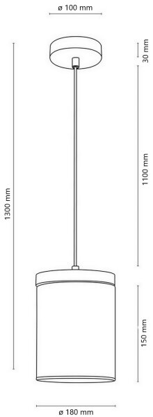 Spot-Light 161859151 - Пендел MONSUN 1xE27/60W/230V бор