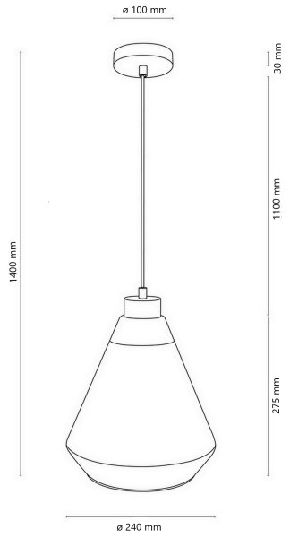 Spot-Light 15820104 - Пендел 1xE27/60W/230V