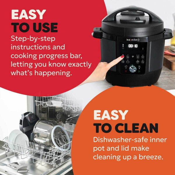 Мултикукър Instant Pot Plus 60 WiFi, 1000W, 5.7 л, 9 програми, WiFi управление, LCD дисплей, Неръждаема стомана, Черен