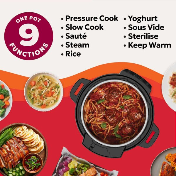 Мултикукър Instant Pot Plus 60 WiFi, 1000W, 5.7 л, 9 програми, WiFi управление, LCD дисплей, Неръждаема стомана, Черен