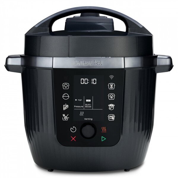 Мултикукър Instant Pot Pro Max 60 WiFi, 1200W, 5.7 л, 10 програми, Nutriboost, WiFi управление, LCD дисплей, Неръждаема стомана, Черен