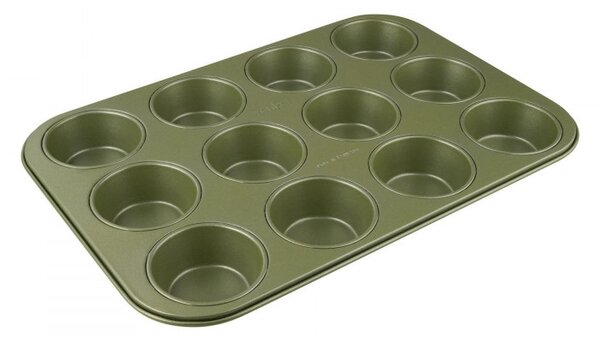 Форма за мъфини 12 бр Zenker 7456, 7 см, ILAG Maximizing Green покритие, До 180C, Зелен