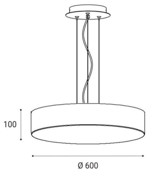 LED2 - LED Висящ полилей MONO LED/60W/230V 3000/4000K бял