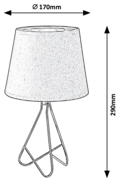 Rabalux - Настолна лампа 1xE14/40W/230V черен/златист