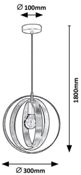 Rabalux - Висящ полилей 1xE27/60W/230V