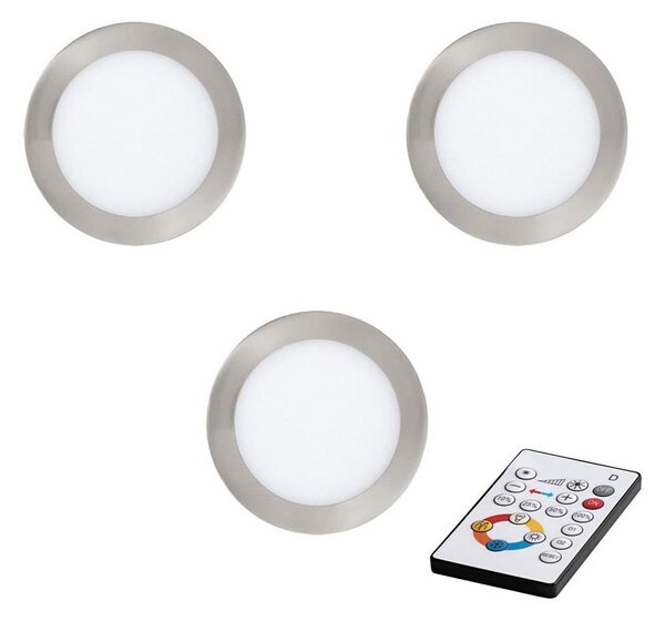 Eglo 78737 - К-кт 3 бр. LED димируеми лунички за вграждане TINUS LED/17W/230V + д.у
