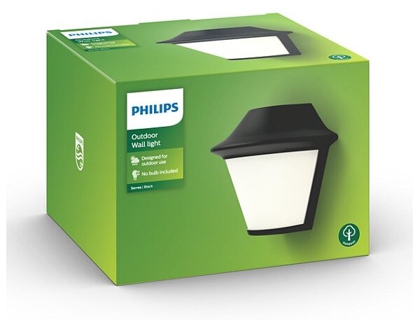 Philips Massive 17389/30/PN - Екстериорен аплик 1xE27/42W/230V IP44