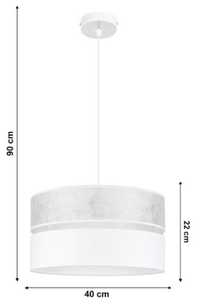 Висящ полилей LIMA 1xE27/60W/230V бял