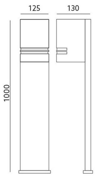 Екстериорна лампа QUAZAR 1xGU10/11W/230V IP44 сива