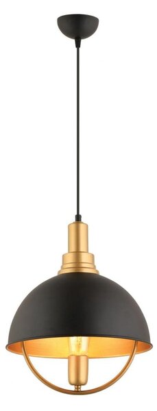 Полилей на кабел MONZA 1xE27/40W/230V, Ø 30 см, черен/златист