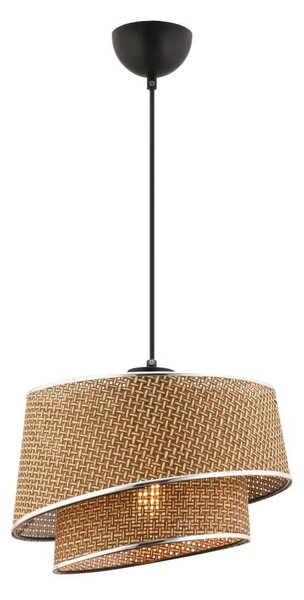 Polилей на кабел BARETTE 1xE27/60W/230V кафяв/лъскав хром