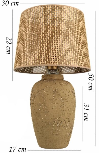 Настолна лампа RAMZES 1xE27/40W/230V кафява