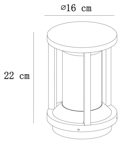 Lucide 15804/22/30 - Екстериорна лампа CADIX 1xE27/15W/230V IP65