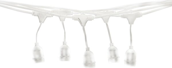 Екстериорна верига с лампички 15xE27/0,5W/230V 15м IP44 бяла