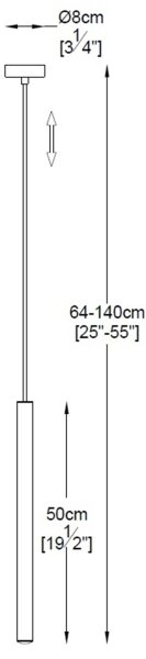 Zuma Line P0461-01A-F4F4 - LED Висящ полилей LOYA LED/5W/230V