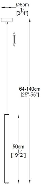 Zuma Line P0461-01A-S8S8 - LED Висящ полилей LOYA LED/5W/230V