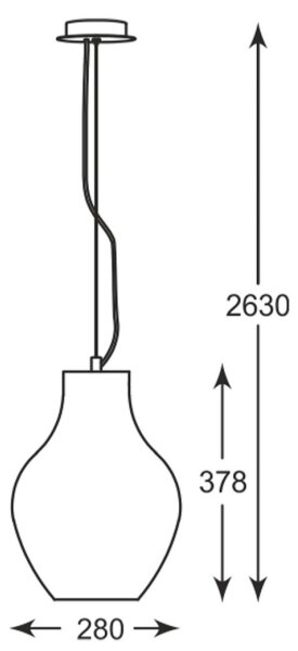 Zuma Line P19066A-D28 - Висящ полилей BRESSO 1xE27/60W/230V