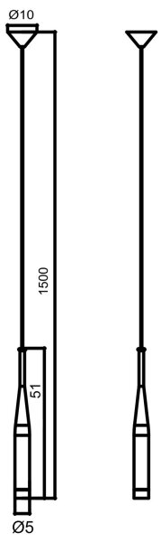 Zuma Line MD1998-1BL - Висящ полилей CONTE 1xG9/40W/230V