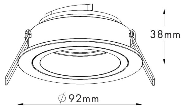 Zuma Line 92699 - Луничка CHUCK DL ROUND 1xGU10/50W/230V бяла