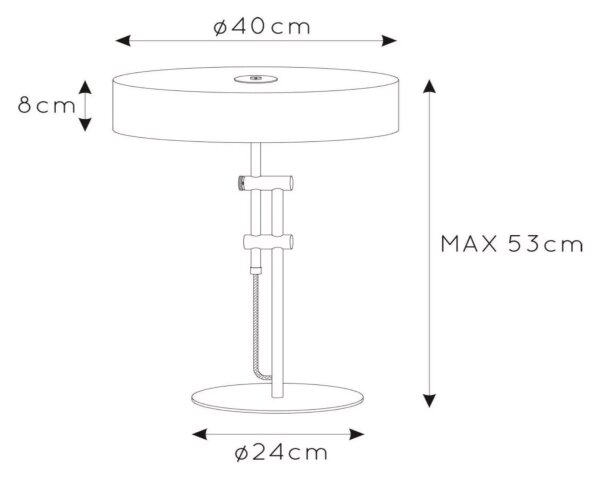 Lucide 30570/02/02 - Настолна лампа GIADA 2xE27/60W/230V