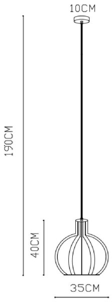 Lucide 73400/32/30 - Висящ полилей MIKAELA 1xE27/60W/230V