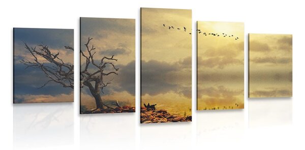 Картини от 5 части – Изсъхнало дърво