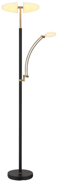 Globo 58909B - LED димируема стояща лампа TIRANA 40W/230V + 5,5W черна