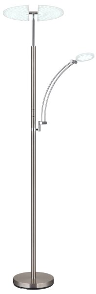 Globo 58909N - LED димируема подова лампа TIRANA 40W/230V + 5,5W матов хром