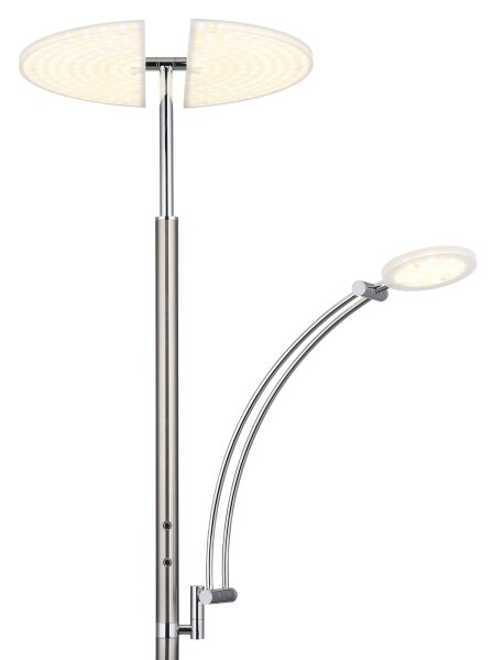 Globo 58909N - LED димируема подова лампа TIRANA 40W/230V + 5,5W матов хром