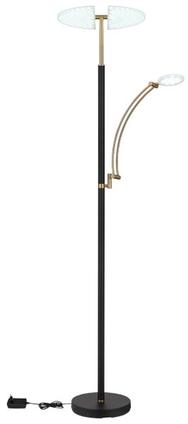 Globo 58909B - LED димируема стояща лампа TIRANA 40W/230V + 5,5W черна