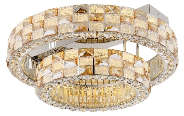 Globo 67396D1 - LED димируемо таванно осветително тяло LIDIA 55W/230V 2700-6000K диаметър 61 см + дистанционно управление