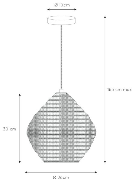 Lucide 03423/28/30 - Висящ полилей SAAR 1xE27/60W/230V