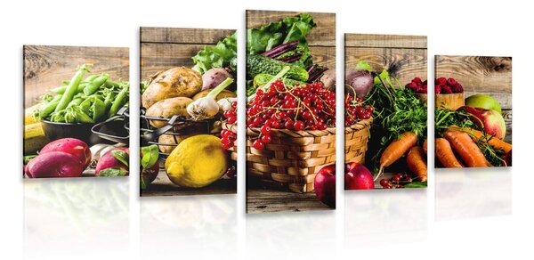 Картини от 5 части – Свежи плодове и зеленчуци