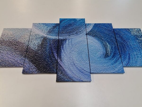 Картини от 5 части – Модерни абстрактни щрихи
