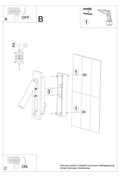 Sollux SL.0956 - Стенен спот ENIF 1xG9/12W/230V