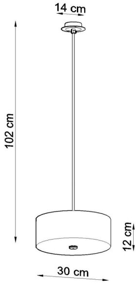 Sollux SL.0756 - Пендел SKALA 3xE27/60W/230V Ø 30 см черен