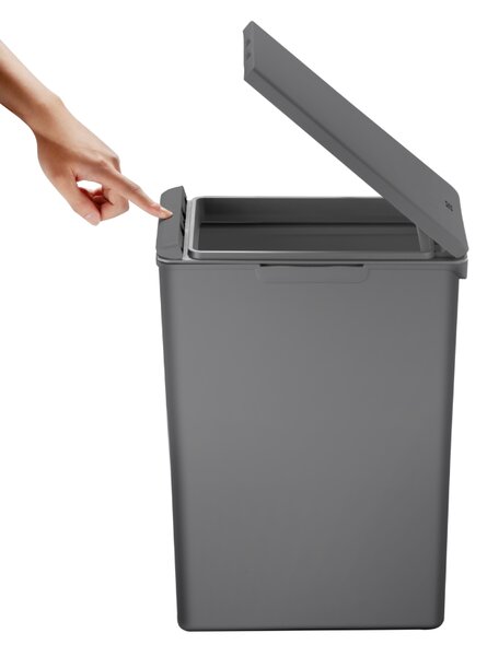 EKO Кош за отпадъци с TOUCH механизъм “MORANDI TOUCH“ - 20 л.- сив