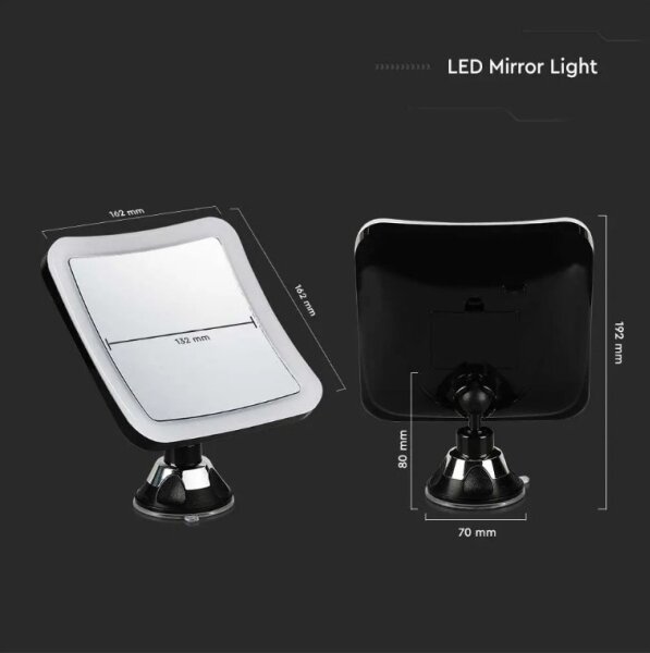 LED Козметично огледало LED/3,2W/4,5V 3xAA IP44