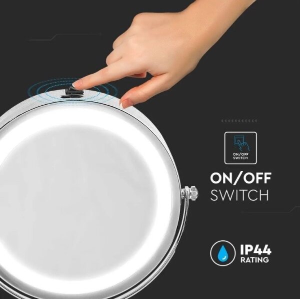 LED Козметично огледало LED/3W/6V 4xAA IP44