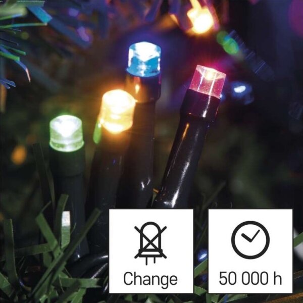 LED коледна външна гирлянда 180xLED/23m IP44 многоцветна