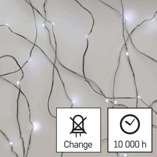 LED Екстериорни Коледни лампички 100xLED/15м IP44 студено бяло